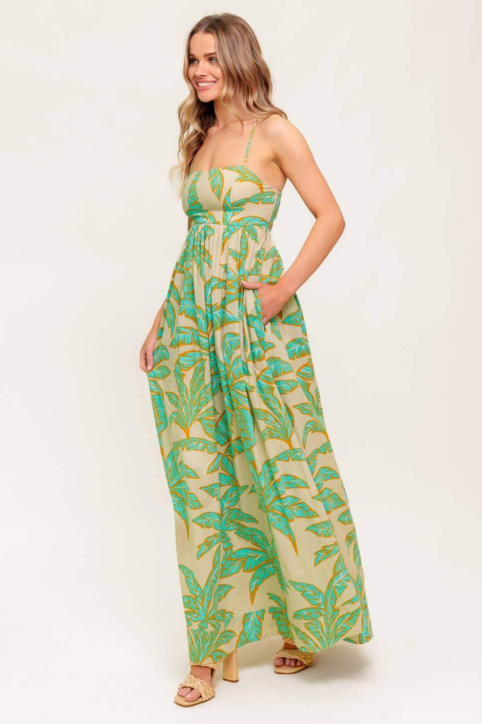 BLOSSOM SPELL WOVEN MAXI DRESS - Flying Tomato - Flyclothing LLC