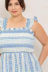 MIDSUMMER PETALS WOVEN MIDI DRESS - Flying Tomato - Flyclothing LLC