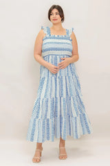 MIDSUMMER PETALS WOVEN MIDI DRESS - Flying Tomato - Flyclothing LLC