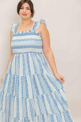MIDSUMMER PETALS WOVEN MIDI DRESS - Flying Tomato - Flyclothing LLC