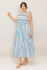 MIDSUMMER PETALS WOVEN MIDI DRESS - Flying Tomato - Flyclothing LLC