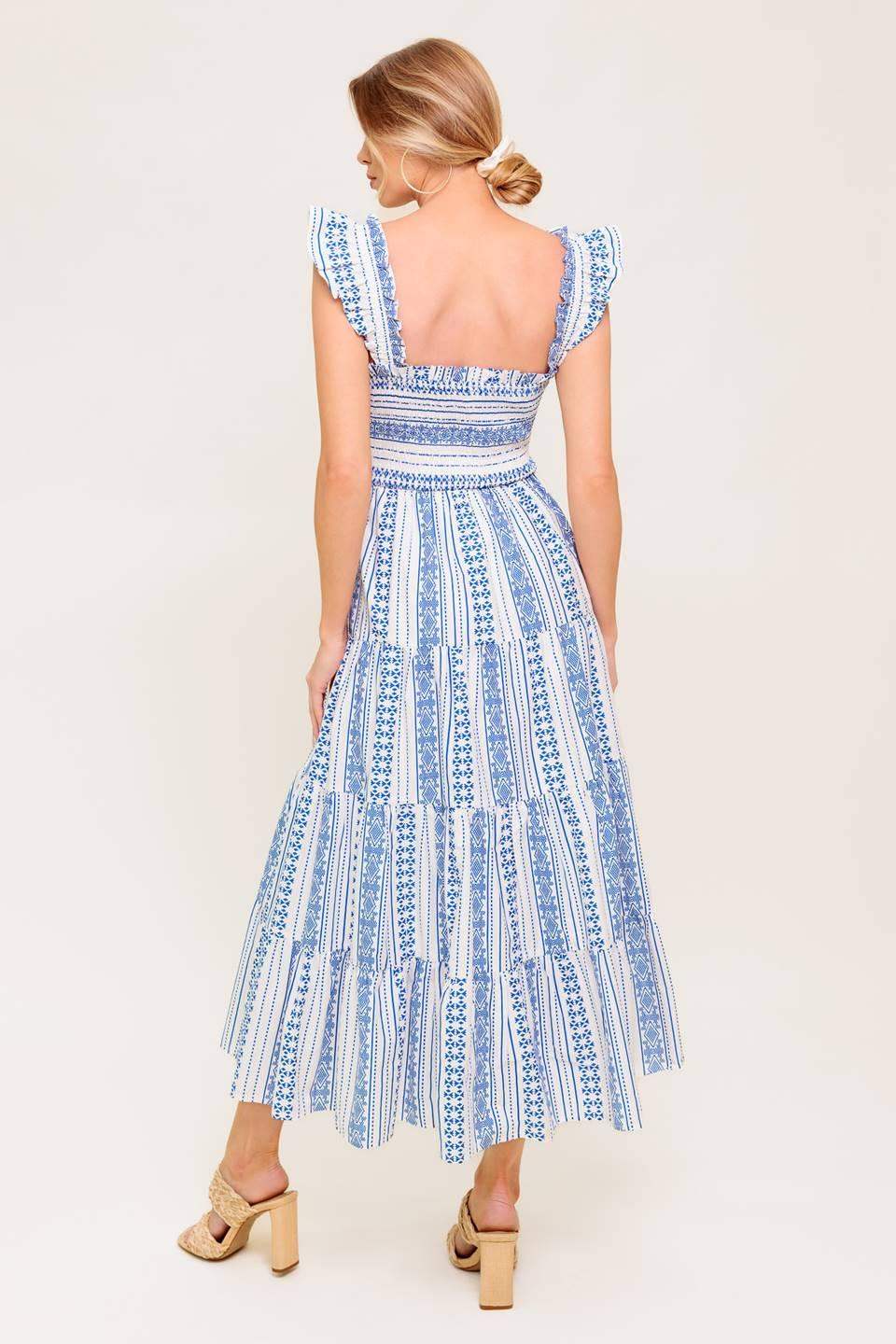 MIDSUMMER PETALS WOVEN MIDI DRESS - Flying Tomato - Flyclothing LLC