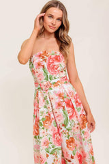 BLUSHING DAWN PINK WOVEN MIDI DRESS - Flying Tomato - Flyclothing LLC
