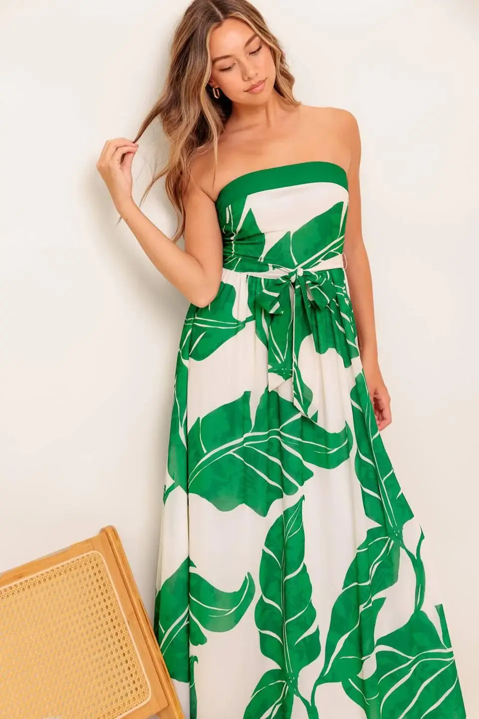 PURE MOMENT GREEN WOVEN ANKLE DRESS - Flying Tomato - Flyclothing LLC