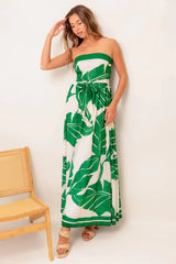 PURE MOMENT GREEN WOVEN ANKLE DRESS - Flying Tomato - Flyclothing LLC