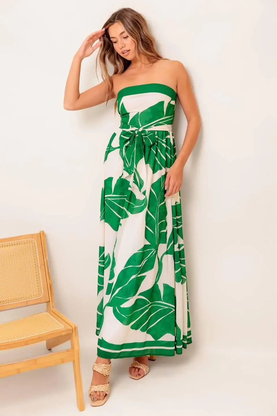 PURE MOMENT GREEN WOVEN ANKLE DRESS - Flying Tomato - Flyclothing LLC