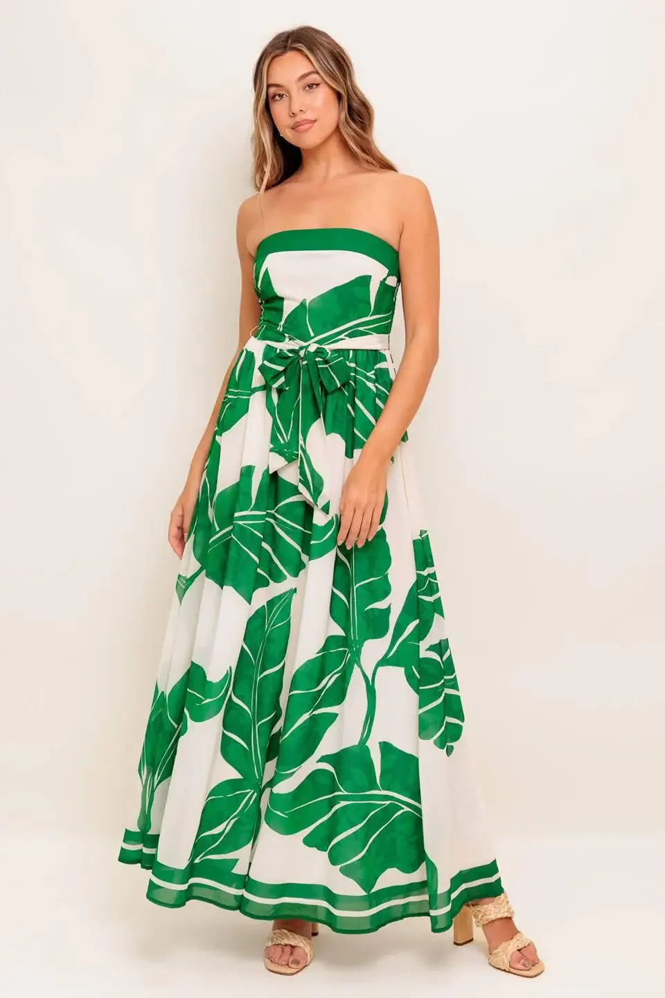 PURE MOMENT GREEN WOVEN ANKLE DRESS - Flying Tomato - Flyclothing LLC