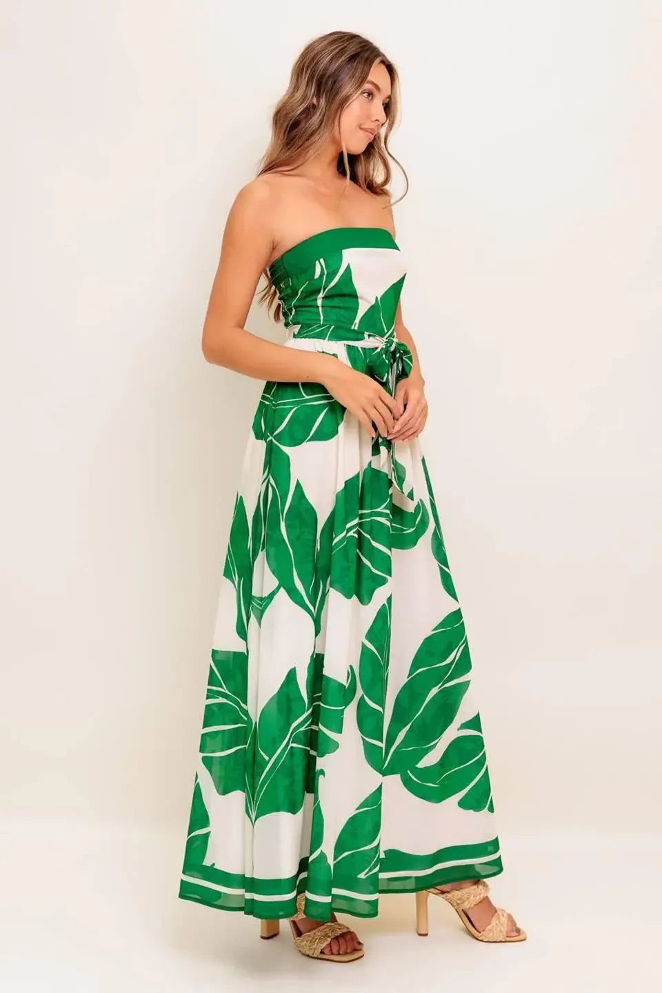 PURE MOMENT GREEN WOVEN ANKLE DRESS - Flying Tomato - Flyclothing LLC