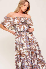 LILY GARDEN LAVENDER WOVEN MIDI DRESS - Flying Tomato - Flyclothing LLC