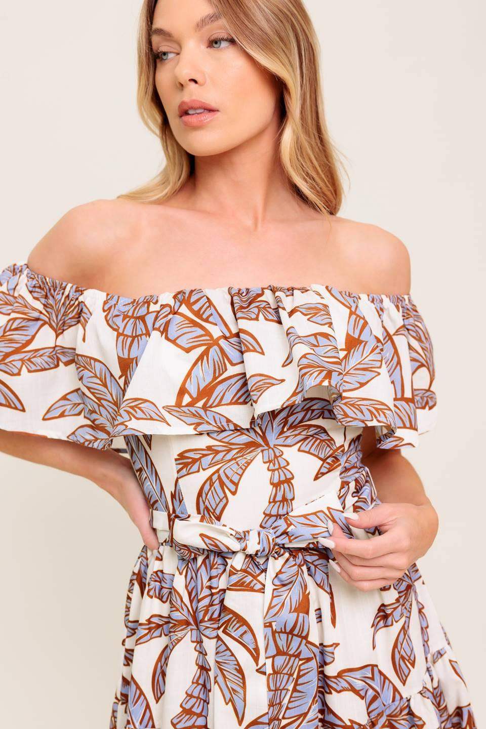 LILY GARDEN LAVENDER WOVEN MIDI DRESS - Flying Tomato - Flyclothing LLC