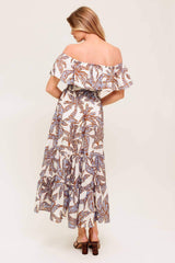 LILY GARDEN LAVENDER WOVEN MIDI DRESS - Flying Tomato - Flyclothing LLC