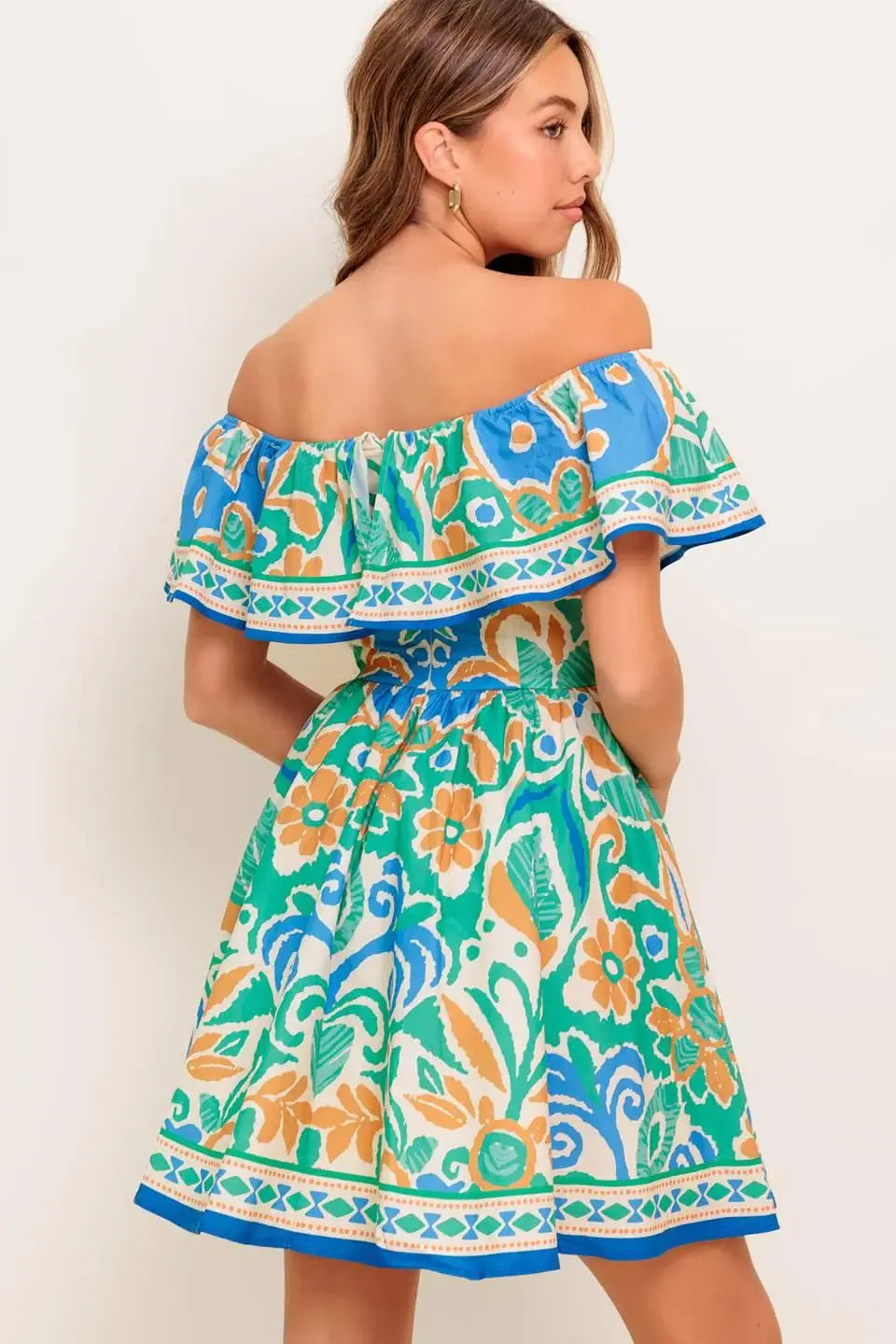 COASTAL LOVE SAGE BLUE WOVEN MINI DRESS - Flying Tomato - Flyclothing LLC