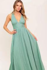 SUNSHINE ON MY MIND SAGE WOVEN MAXI DRESS - Flying Tomato - Flyclothing LLC