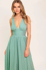 SUNSHINE ON MY MIND SAGE WOVEN MAXI DRESS - Flying Tomato - Flyclothing LLC
