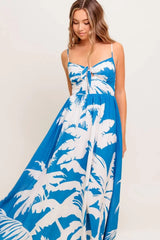 SLOW MORNINGS NAVY WOVEN MAXI DRESS - Flying Tomato - Flyclothing LLC