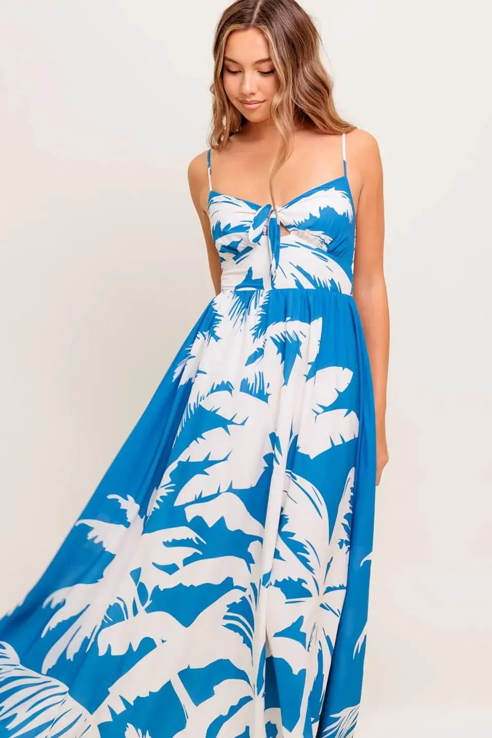 SLOW MORNINGS NAVY WOVEN MAXI DRESS - Flying Tomato - Flyclothing LLC