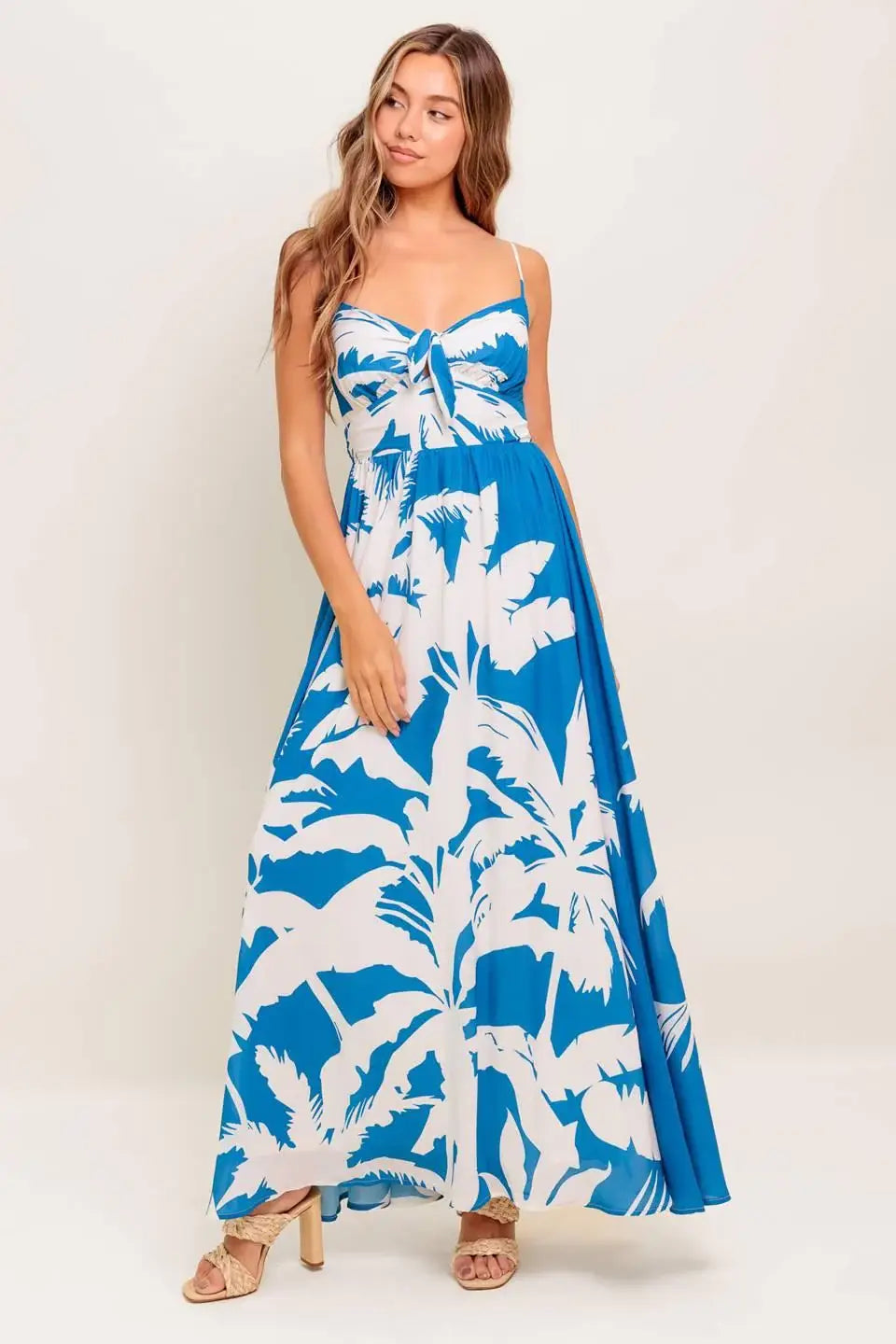 SLOW MORNINGS NAVY WOVEN MAXI DRESS - Flying Tomato - Flyclothing LLC