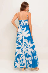SLOW MORNINGS NAVY WOVEN MAXI DRESS - Flying Tomato - Flyclothing LLC