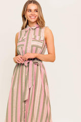 WIND ON MY SKIN WOVEN MIDI DRESS - Flying Tomato - Flyclothing LLC
