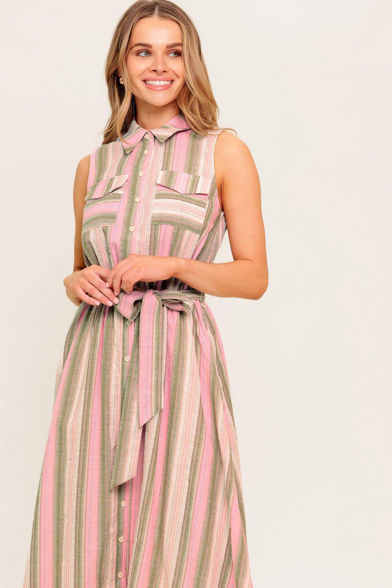 WIND ON MY SKIN WOVEN MIDI DRESS - Flying Tomato - Flyclothing LLC