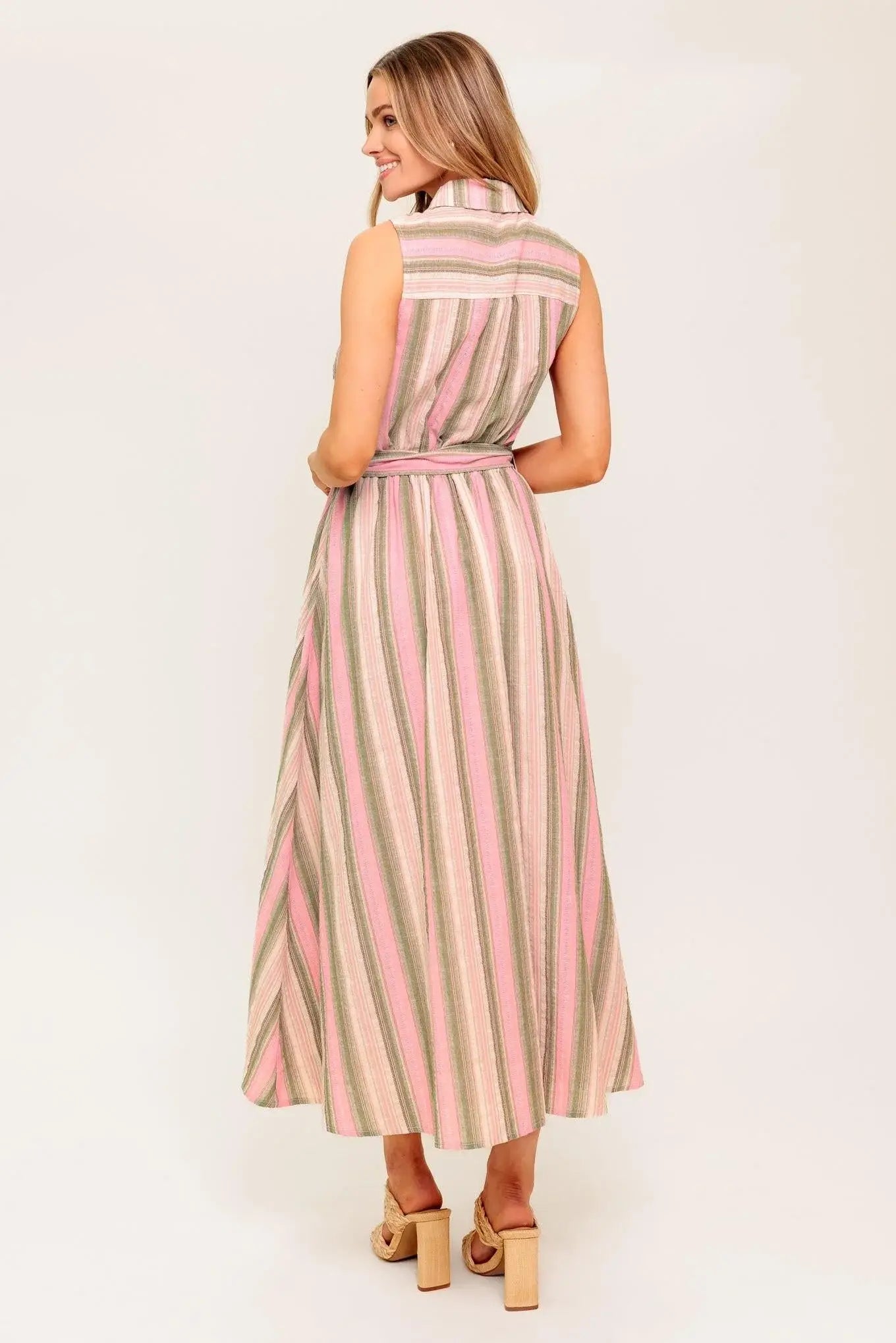 WIND ON MY SKIN WOVEN MIDI DRESS - Flying Tomato - Flyclothing LLC