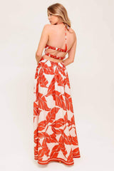 FIRST GLANCE RED WOVEN MIDI DRESS - Flying Tomato - Flyclothing LLC