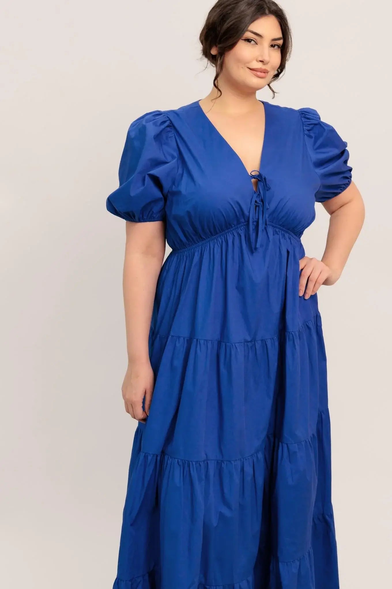 SUMMER GLOW ROYAL BLUE WOVEN MAXI DRESS - Flying Tomato - Flyclothing LLC