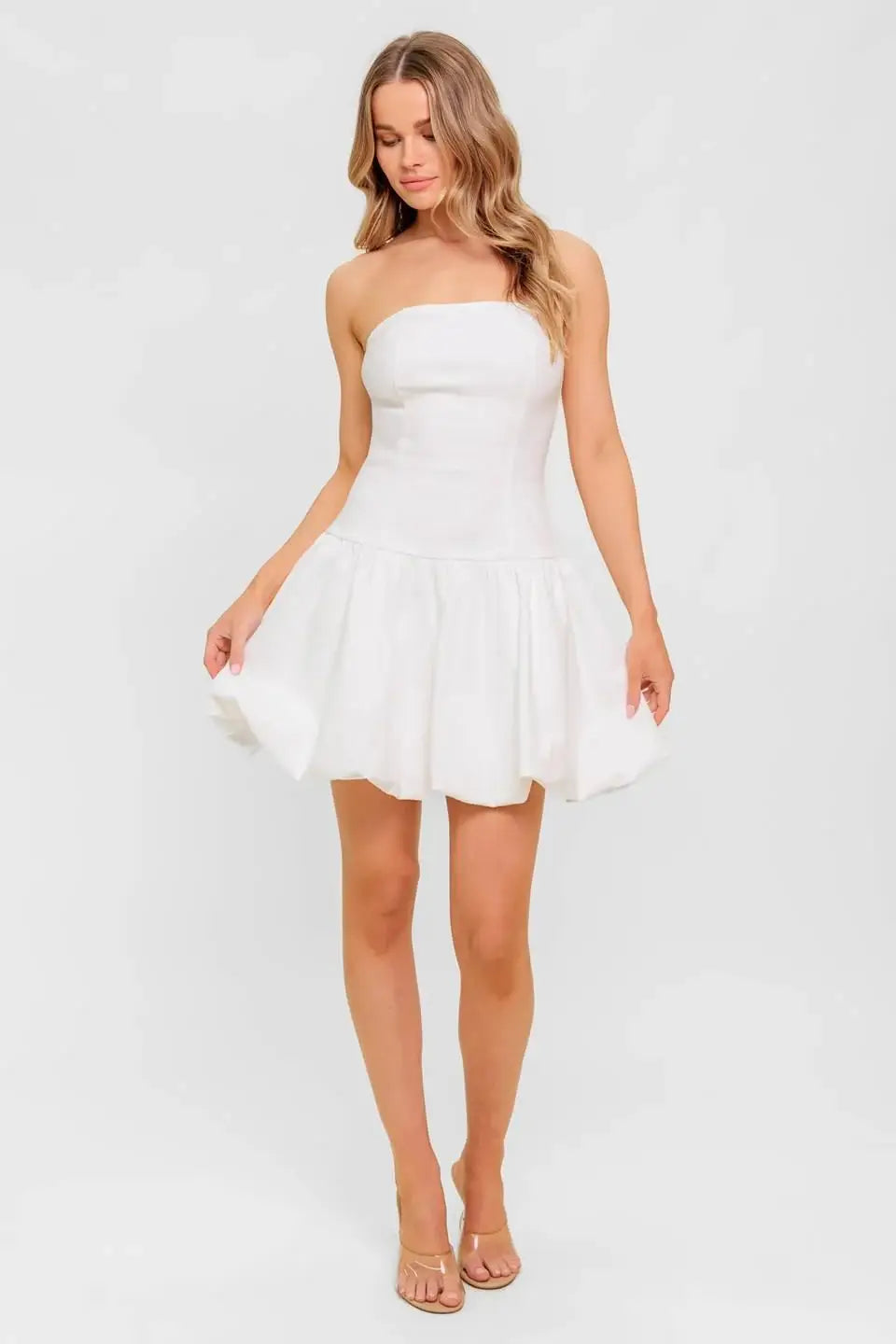TWILIGHT WISH WOVEN TWILL MINI DRESS - Flying Tomato - Flyclothing LLC