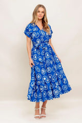 GREEK ISLE MEDALLION WOVEN MIDI DRESS - Flying Tomato - Flyclothing LLC