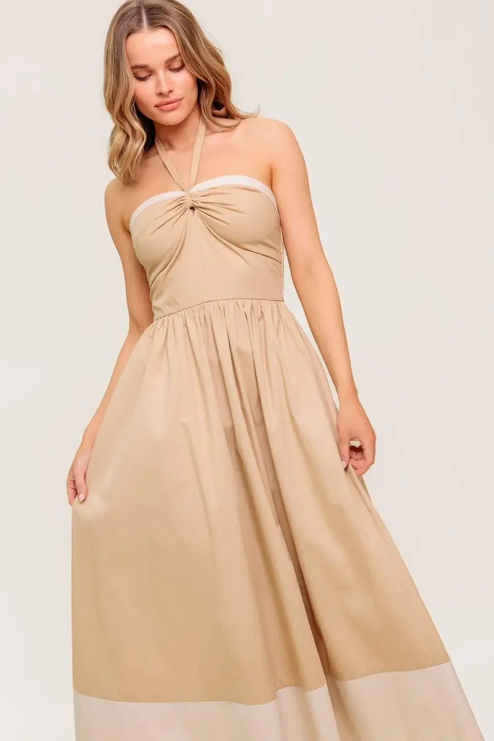 HYDRANGEA HAZE WOVEN MIDI DRESS - Flying Tomato - Flyclothing LLC
