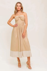 HYDRANGEA HAZE WOVEN MIDI DRESS - Flying Tomato - Flyclothing LLC