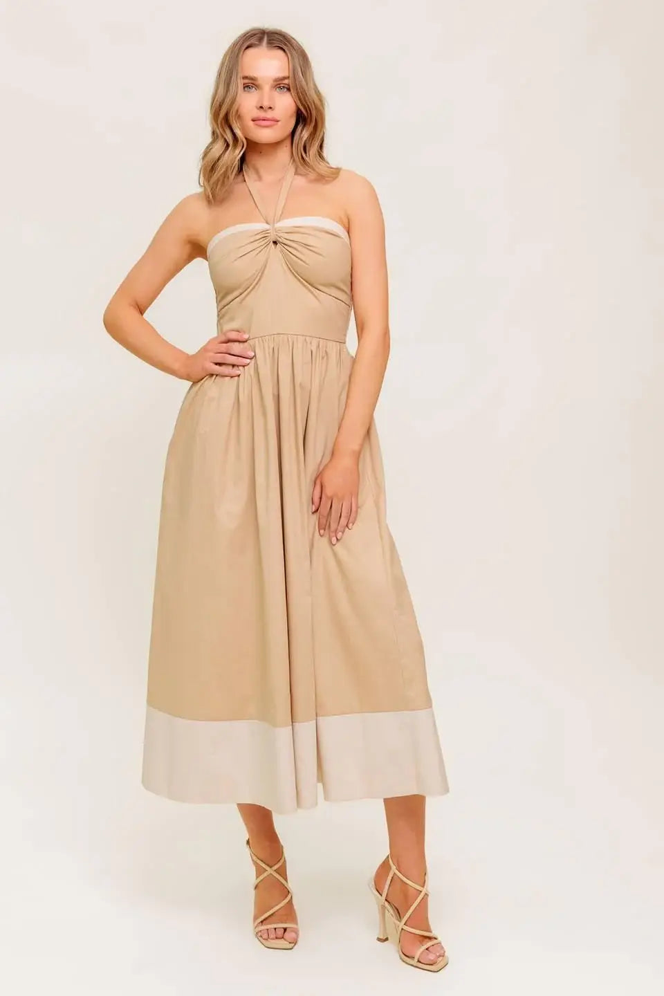 HYDRANGEA HAZE WOVEN MIDI DRESS - Flying Tomato - Flyclothing LLC