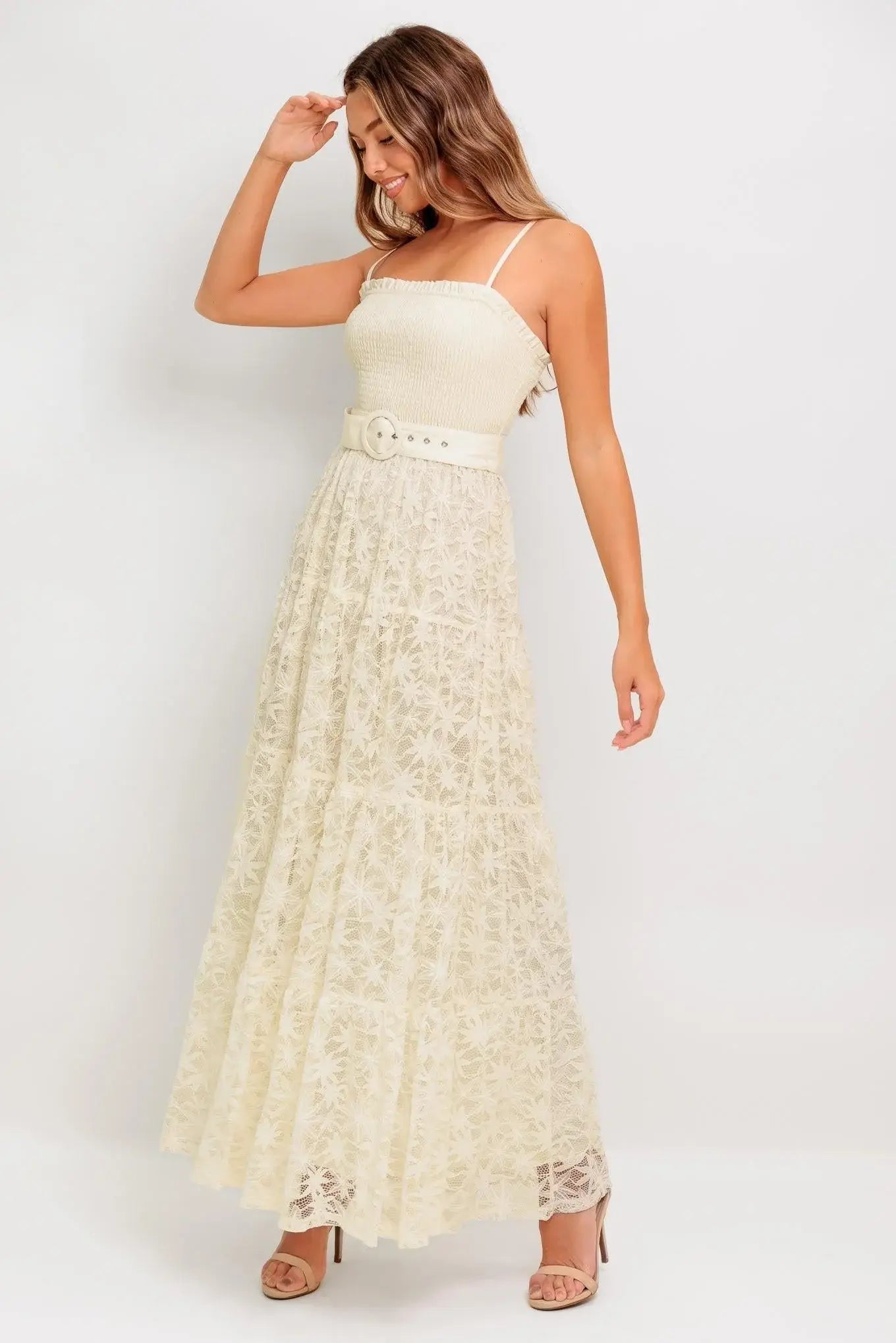 PARADISE AWAITS WOVEN LACE ANKLE DRESS - Flying Tomato - Flyclothing LLC