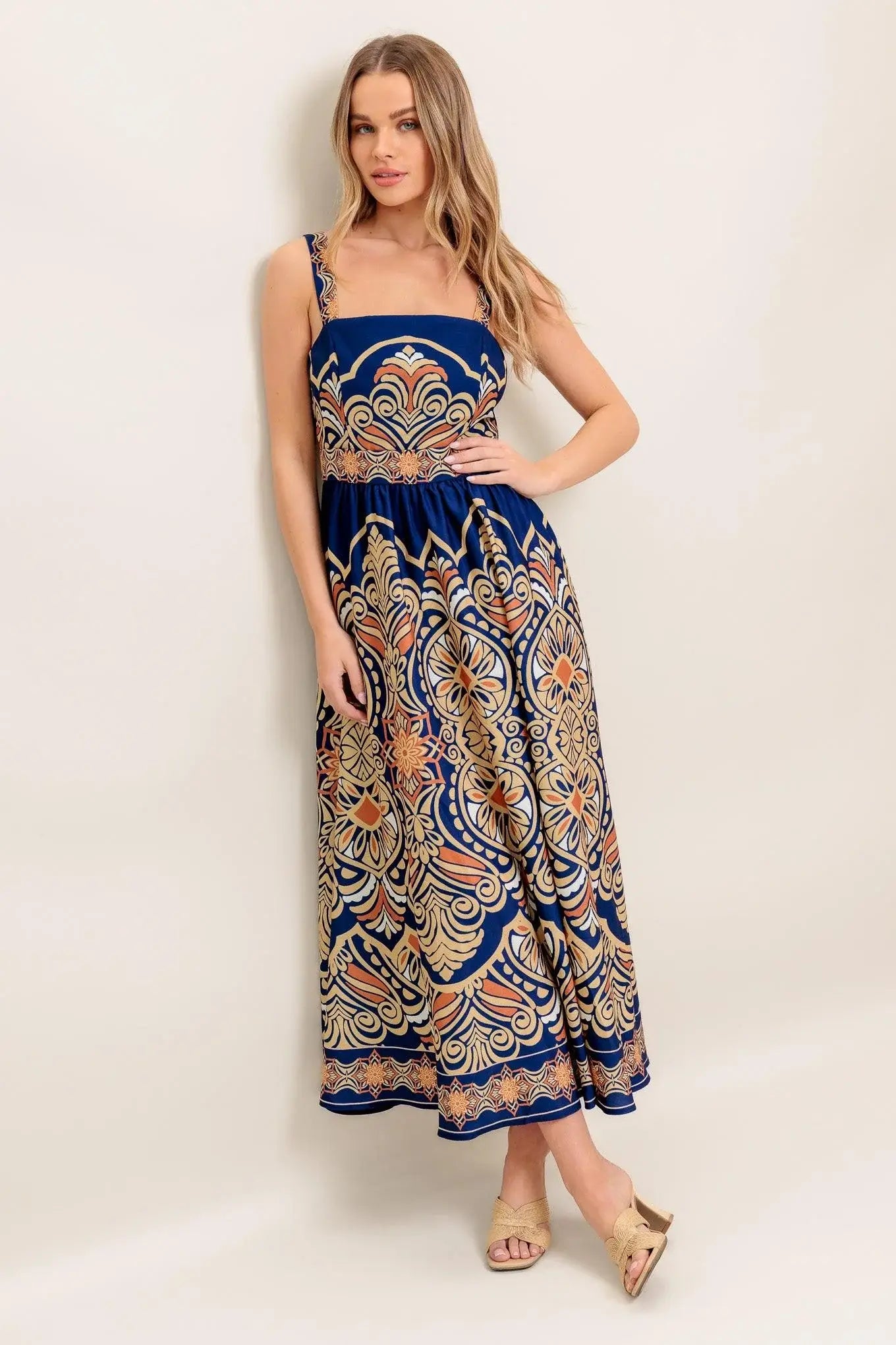 SAHARA DREAMS WOVEN MIDI DRESS - Flying Tomato - Flyclothing LLC