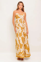 HEART OF HYDRANGEA WOVEN MAXI DRESS - Flying Tomato - Flyclothing LLC