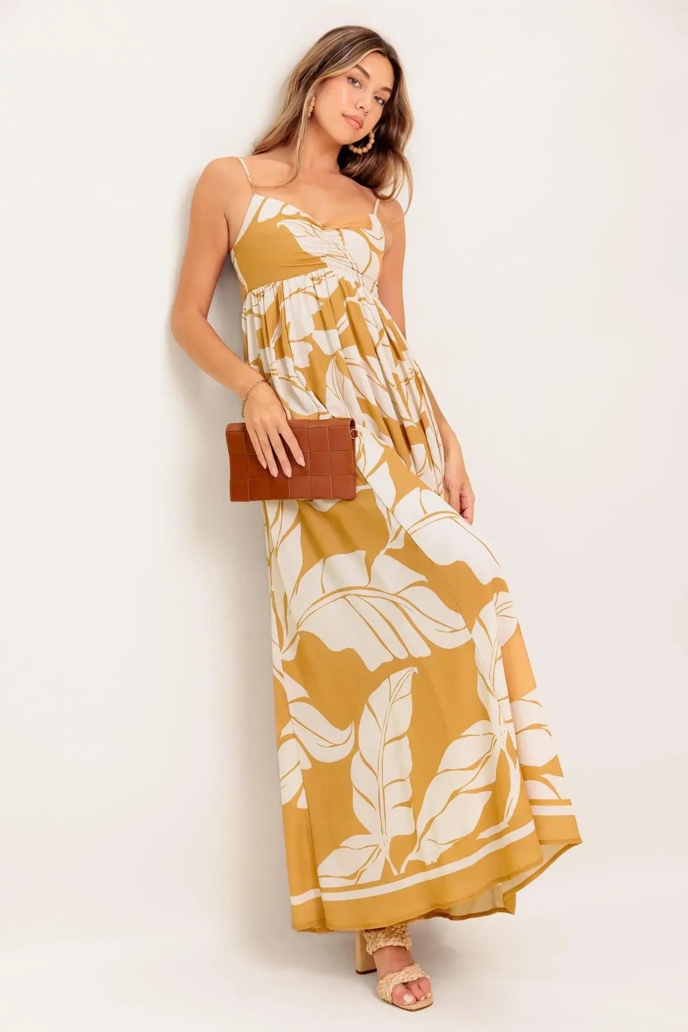 HEART OF HYDRANGEA WOVEN MAXI DRESS - Flying Tomato - Flyclothing LLC