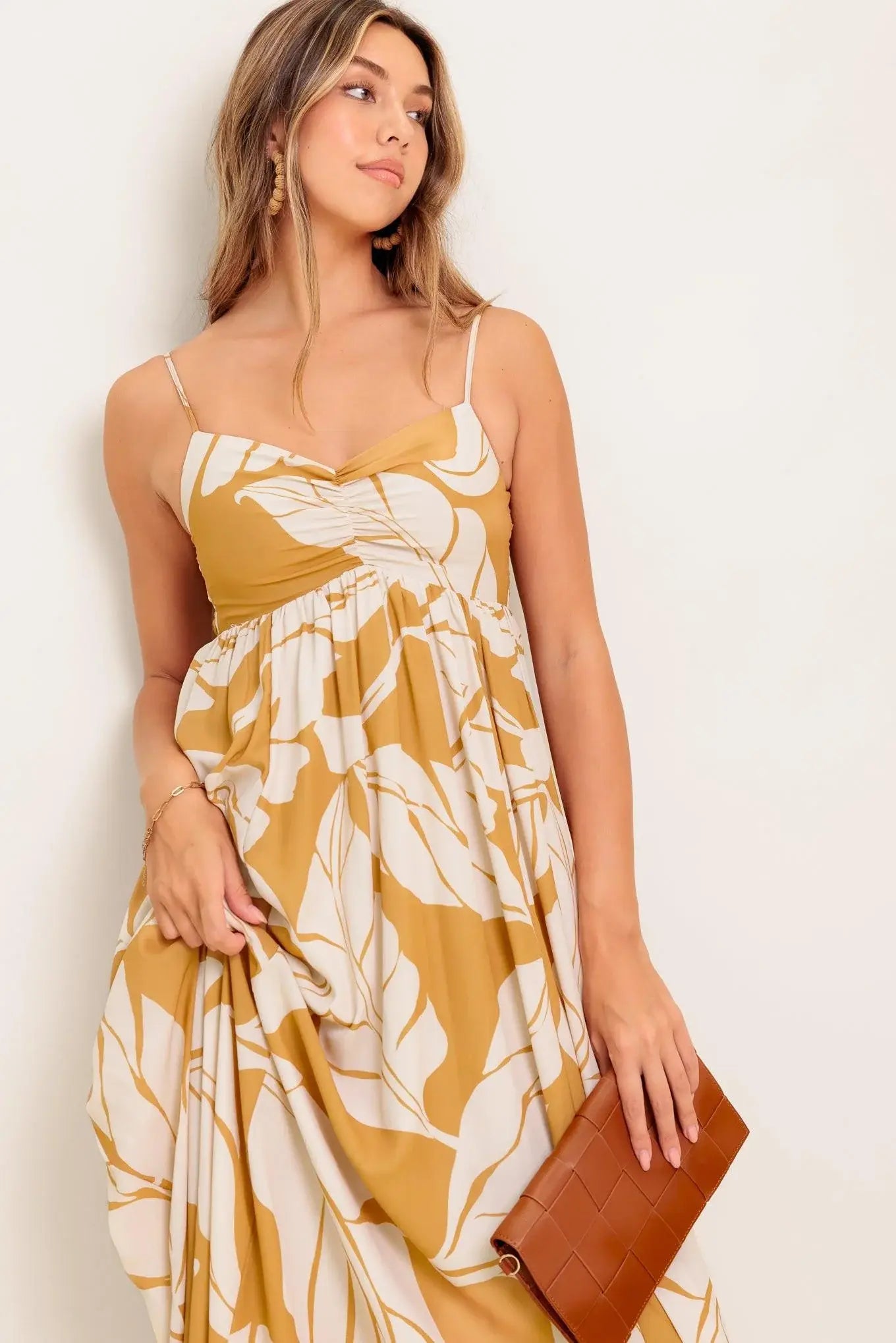 HEART OF HYDRANGEA WOVEN MAXI DRESS - Flying Tomato - Flyclothing LLC