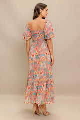 ROSY TWILIGHT WOVEN MIDI DRESS - Flying Tomato - Flyclothing LLC