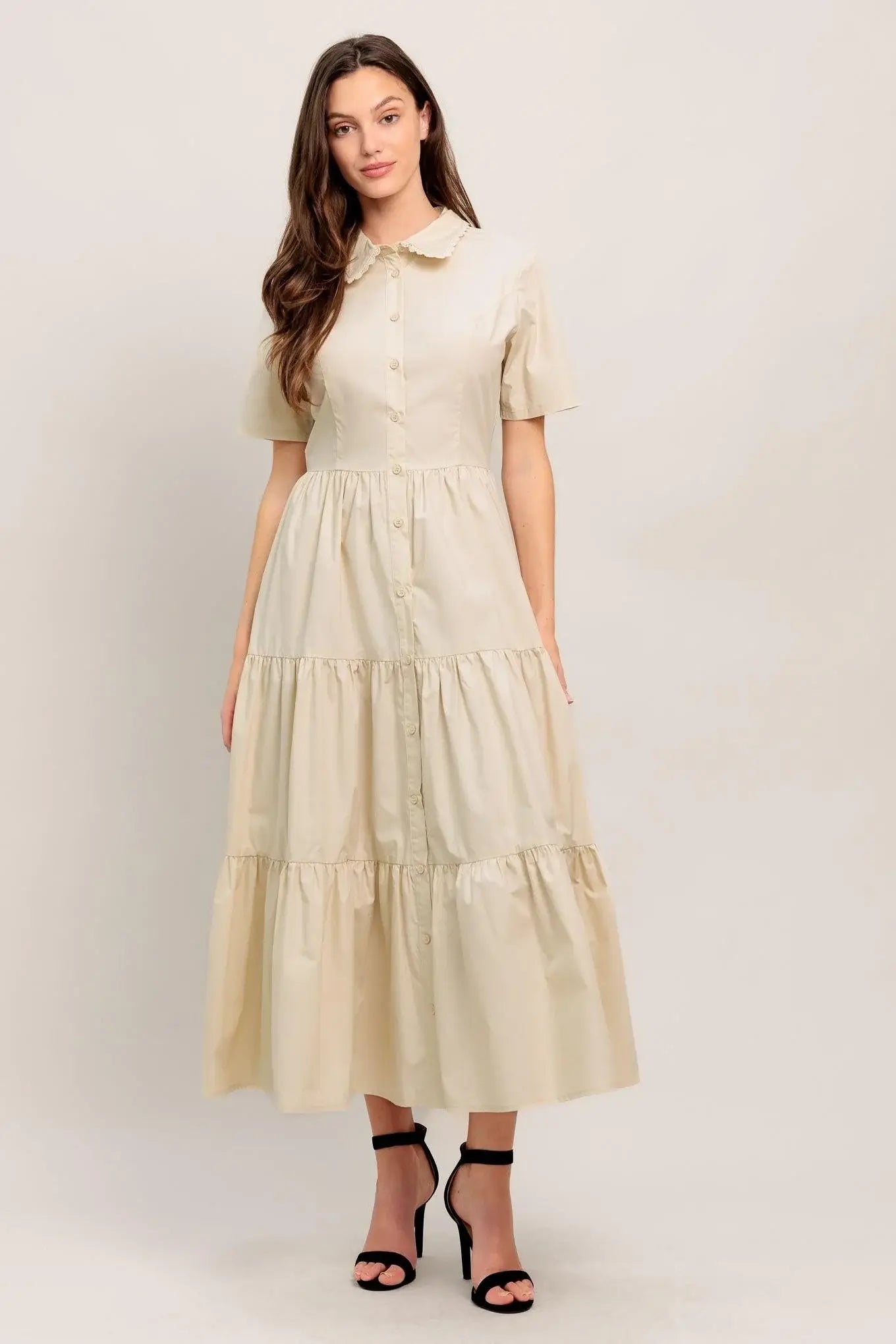 WORTH THE WAIT WOVEN MIDI DRESS - Flying Tomato - Flyclothing LLC