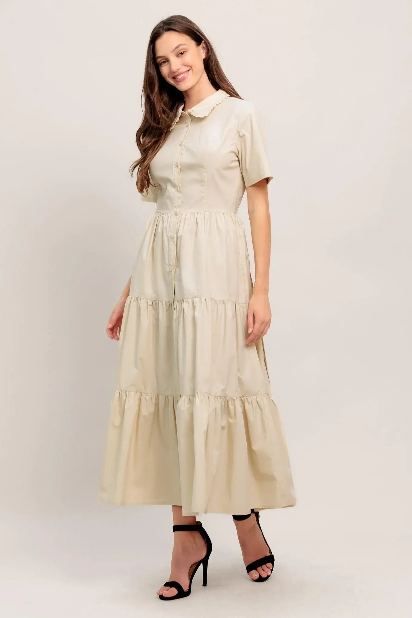 WORTH THE WAIT WOVEN MIDI DRESS - Flying Tomato - Flyclothing LLC