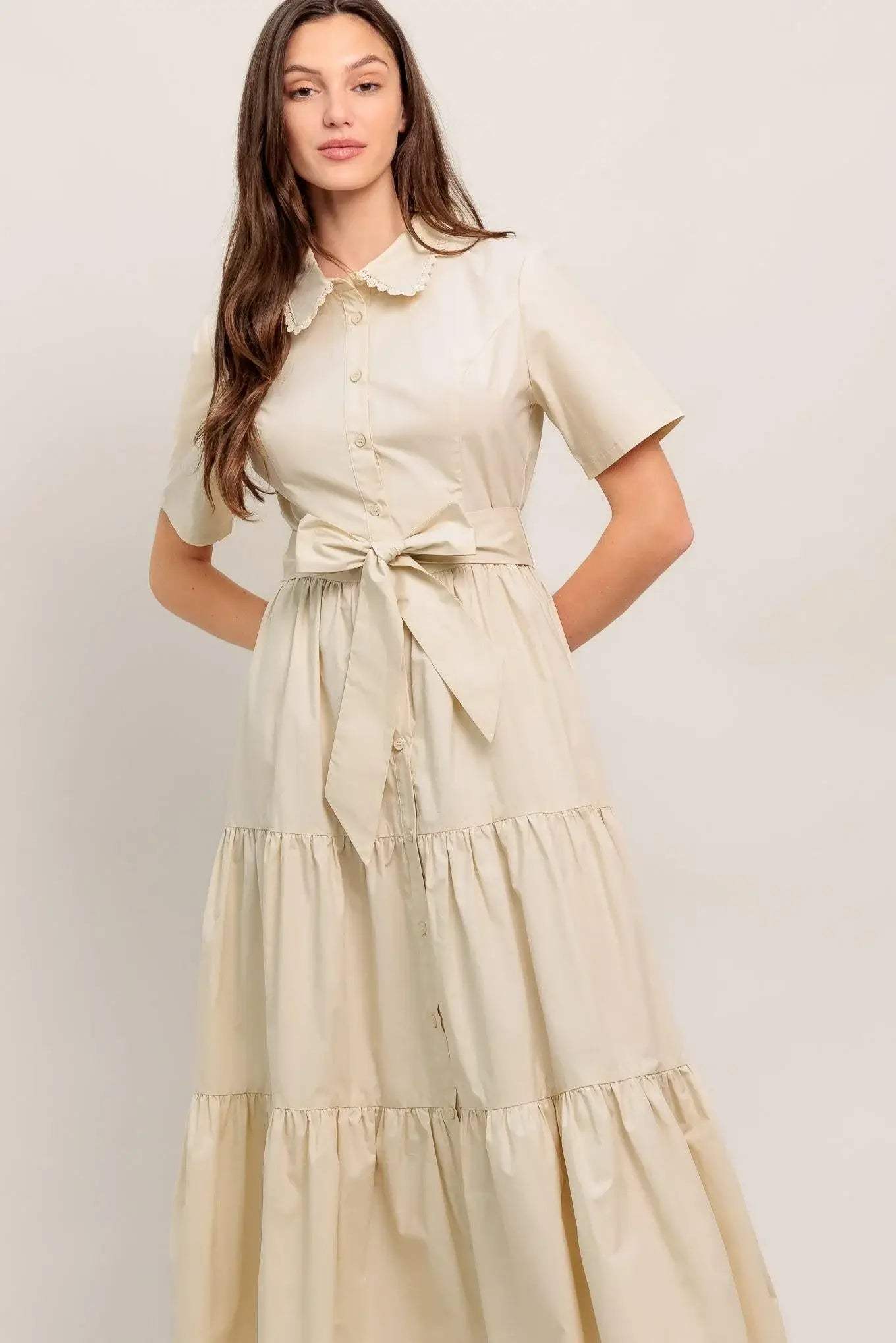 WORTH THE WAIT WOVEN MIDI DRESS - Flying Tomato - Flyclothing LLC