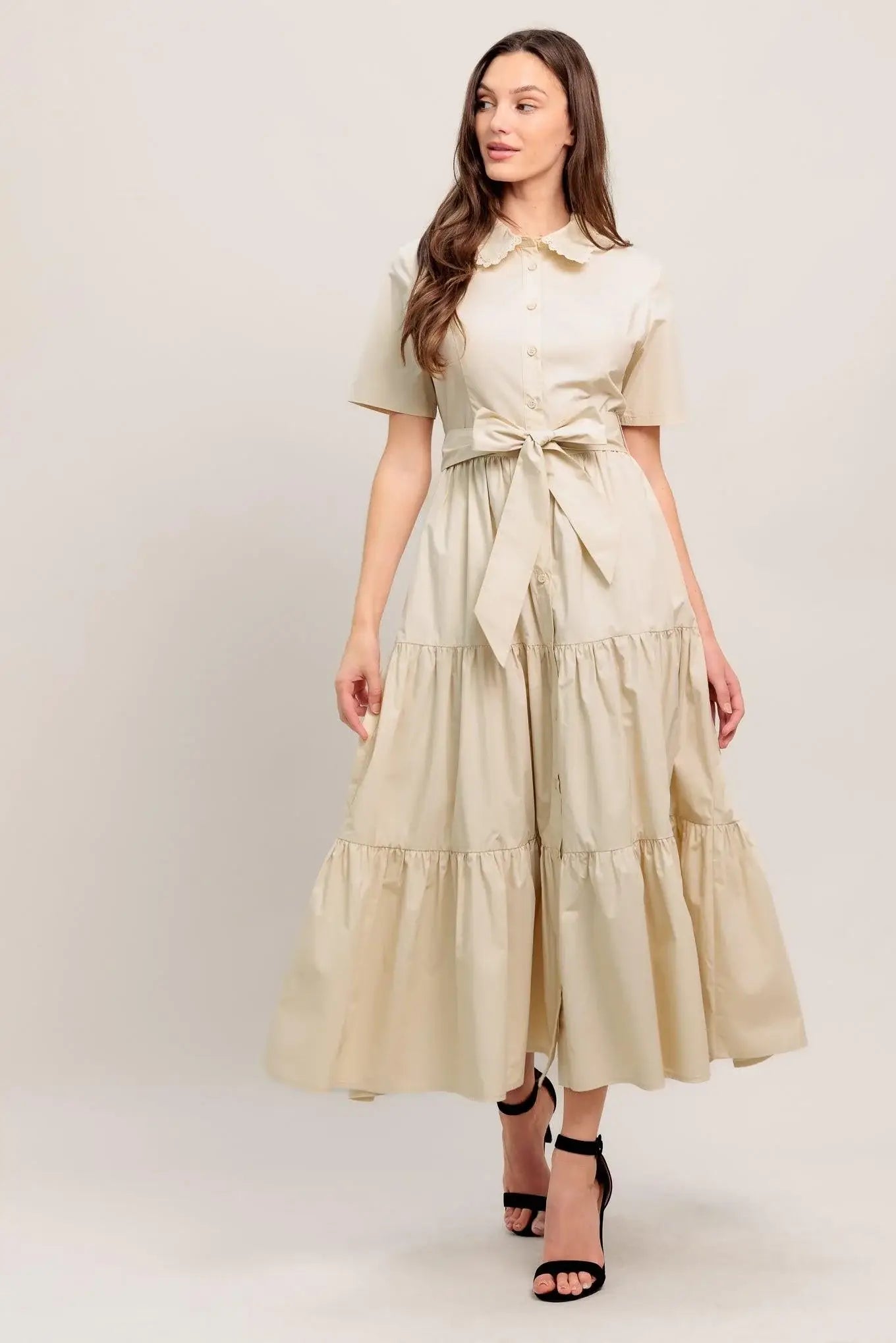 WORTH THE WAIT WOVEN MIDI DRESS - Flying Tomato - Flyclothing LLC