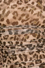 WILD INSTINCT LEOPARD POWER MESH MIDI DRESS - Flying Tomato - Flyclothing LLC