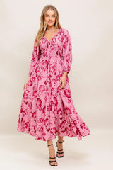 HONEY BUN MOUVE WOVEN MIDI DRESS - Flying Tomato - Flyclothing LLC