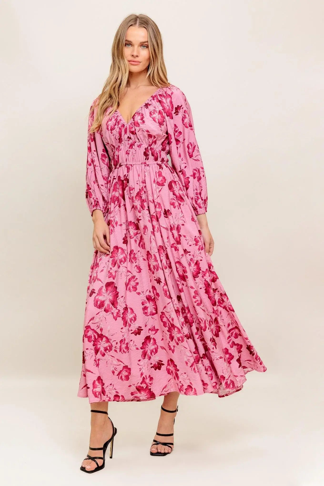 HONEY BUN MOUVE WOVEN MIDI DRESS - Flying Tomato - Flyclothing LLC