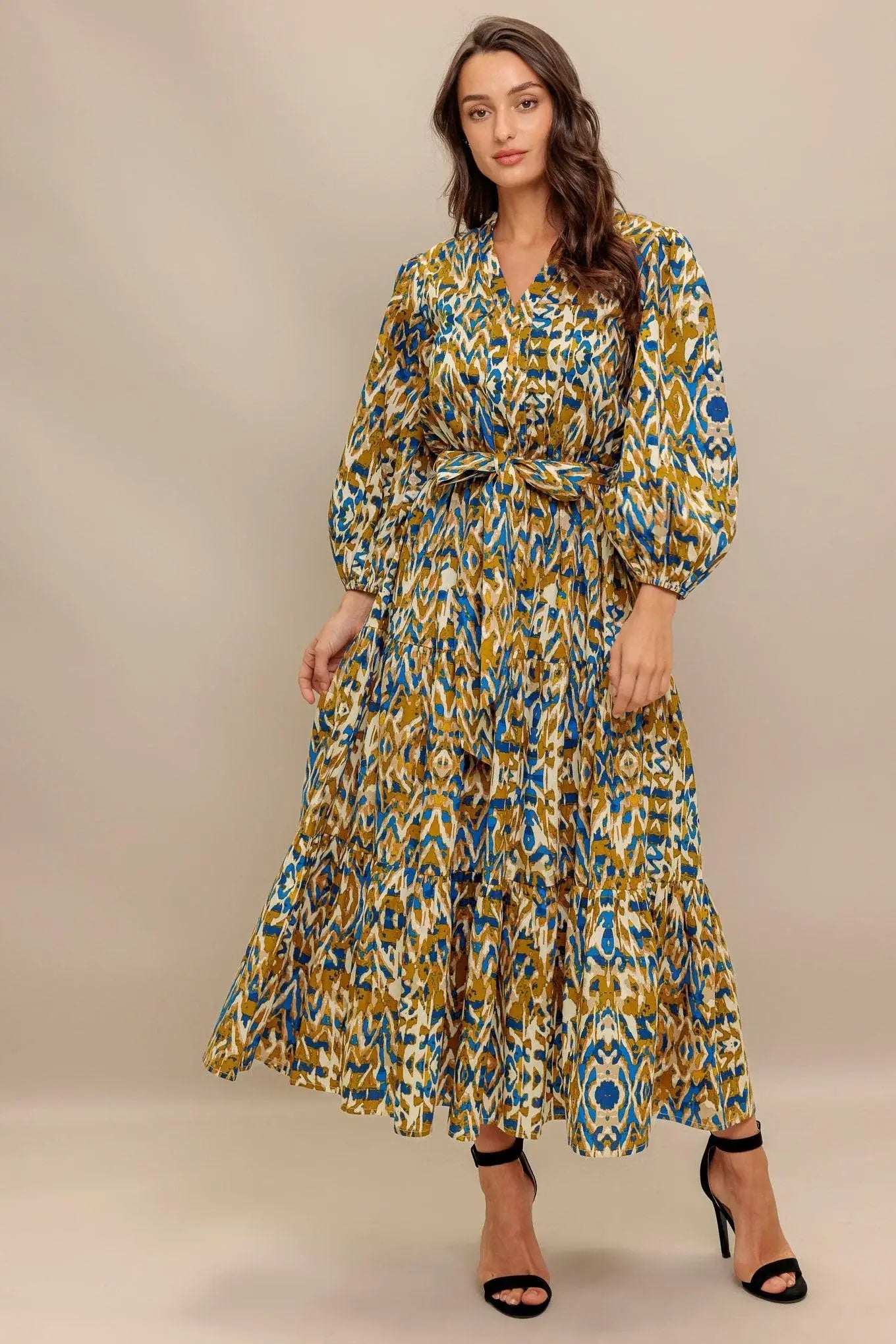TERRA VISION WOVEN MIDI DRESS - Flying Tomato - Flyclothing LLC