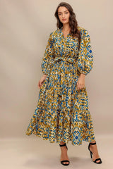 TERRA VISION WOVEN MIDI DRESS - Flying Tomato - Flyclothing LLC