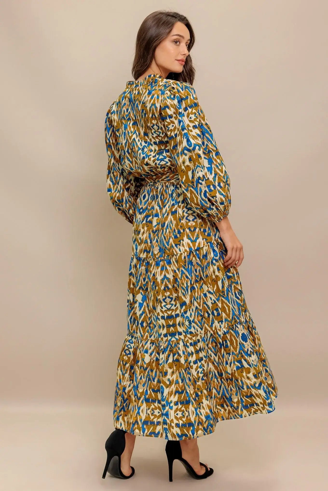 TERRA VISION WOVEN MIDI DRESS - Flying Tomato - Flyclothing LLC
