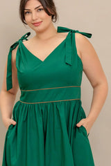 FOREST CHARM WOVEN COLOR BLOCKED MIDI DRESS - Flying Tomato - Flyclothing LLC