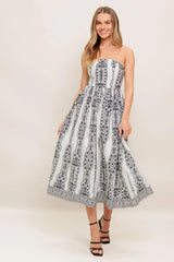 SUMMER SILHOUETTE WOVEN MIDI DRESS - Flying Tomato - Flyclothing LLC